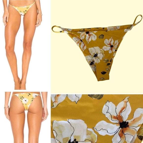 Beach Riot x Stone Cold Fox Camilla Floral Bikini Bottoms Size L - Picture 1 of 7